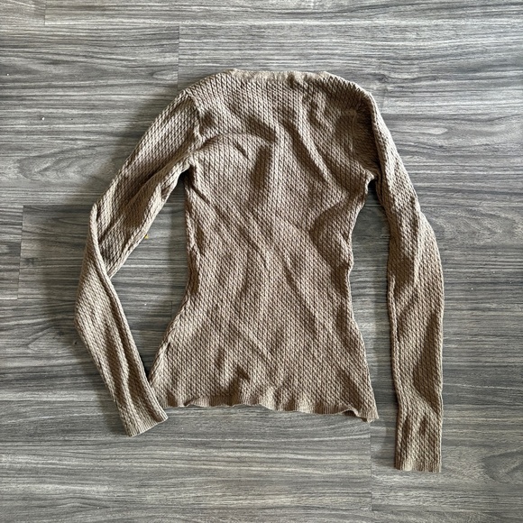 WeWoreWhat Brown Fly Away Knit Long-Sleeve Top and Pants Matching Set - Picture 5 of 16